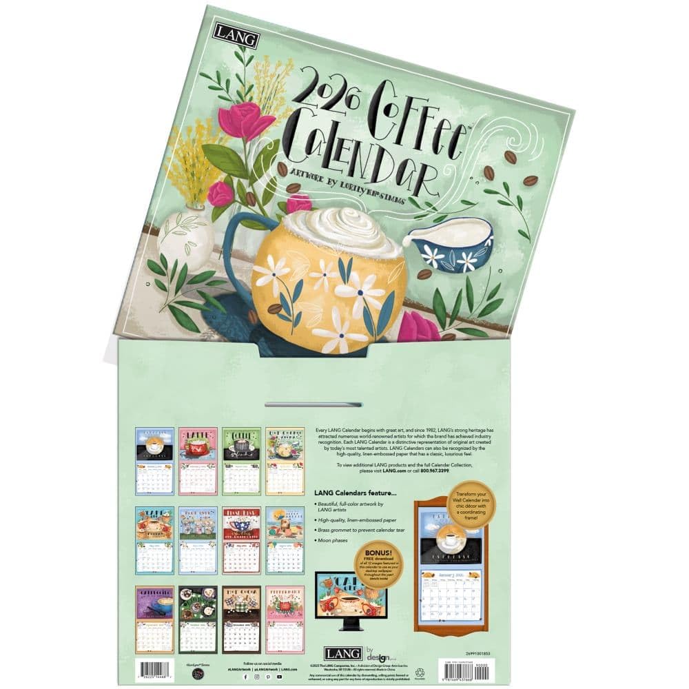 Amazon.com: Lang Coffee 2026 Wall Calendar – 12-Month Calendar